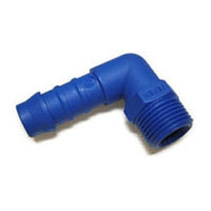 Plast slangevinkel nylon 66 Plast slangevinkel nylon 66 Stærke plastfittings fra israelske TEFEN Materiale: Nylon 66Temperatur -20C til +110 CTryk: Max 14 bar