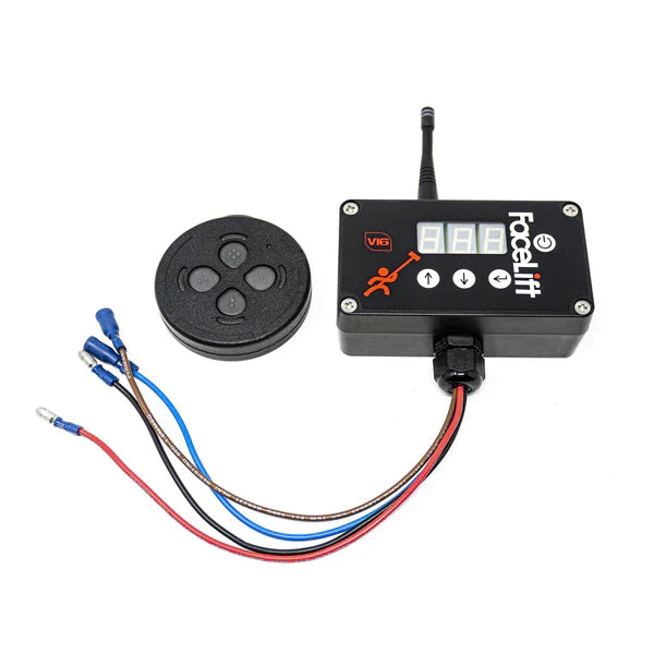 FaceLift - 12v Digital Flowcontroller til regulering og kontrol af vandgennemstrøms-volumen. Fin digital flow kontrol 00-99 MED OVERVÅGNING AF BATTERI