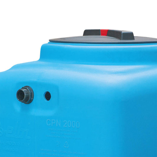 2000 liter sektionsopdelt drikke-vandtank L205cmxB70cmxH190cm