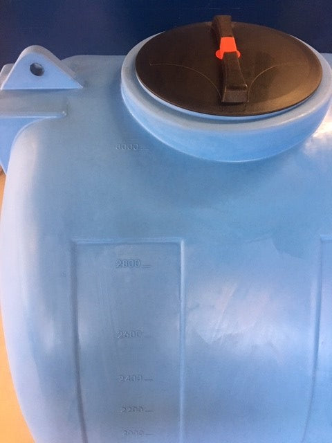 3000 liter vandret drikke-vandtank L200cmxB145cmxH155cm