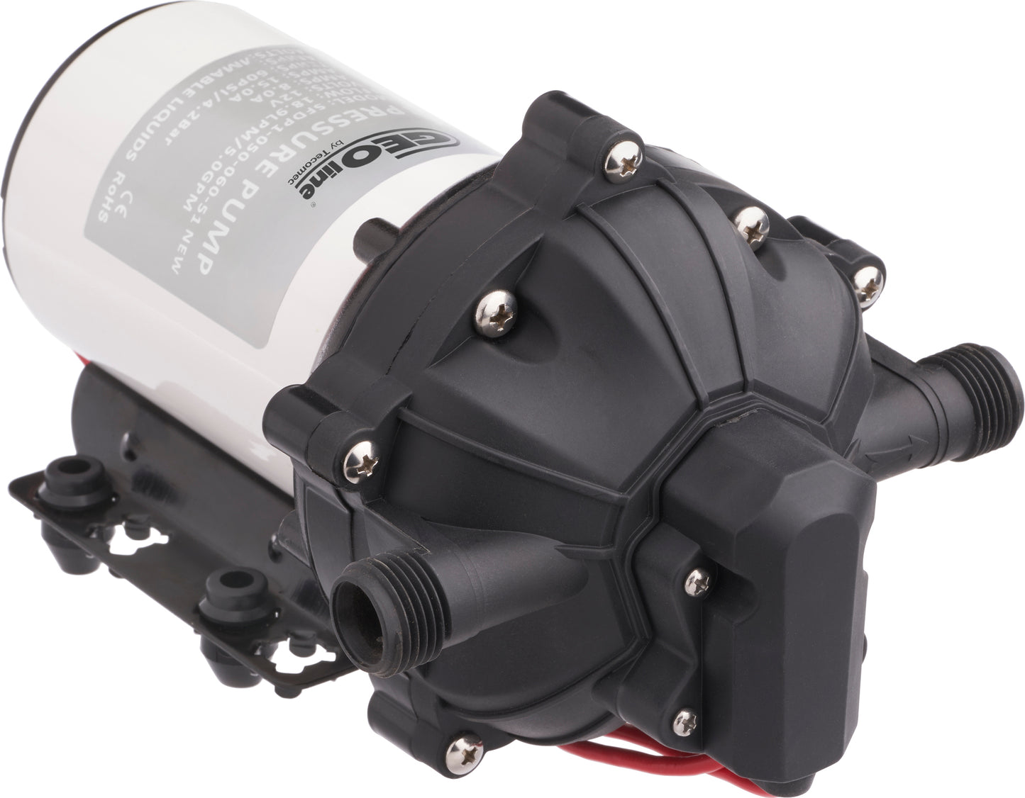 GEOPUMP PRO 12v elektrisk pumpe, 11,5lpm, 4,2bar inklusiv forfilter