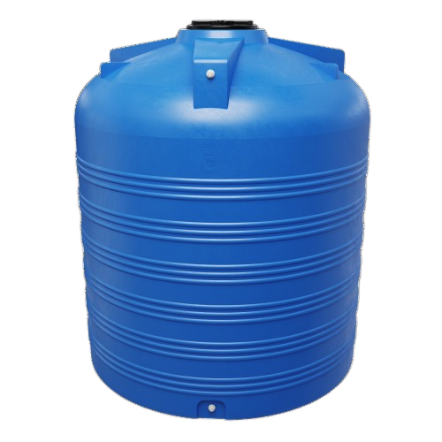5000 liter rund cylinderformet opretstående lagertank fødevaregodkendt til drikkevand og kontakt med levnedsmidler. Fås i flere farver.