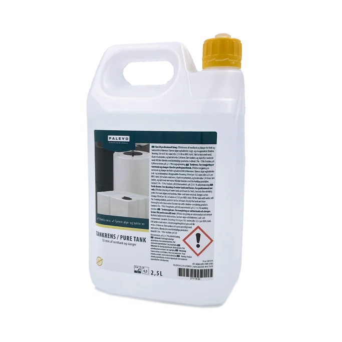 Tankrens, Pure Tank til rensning af vandbeholder for hygienisk opbevaring af drikkevand.
