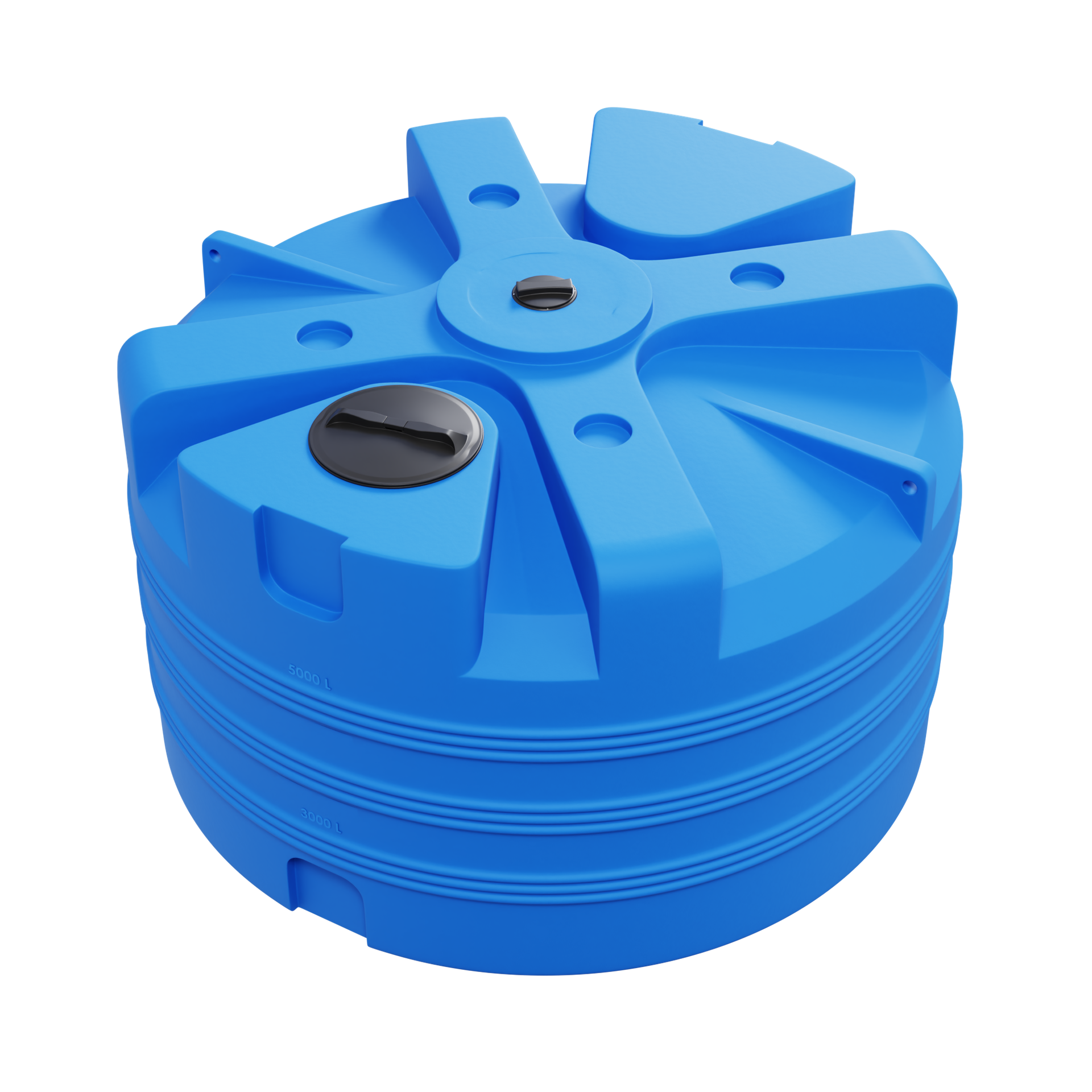 vandeholder, vandtank 5000 liter rund, cylinderformet