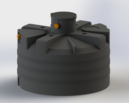 Jordtank til opbevaring af drikkevand, regnvand til installation under jorden