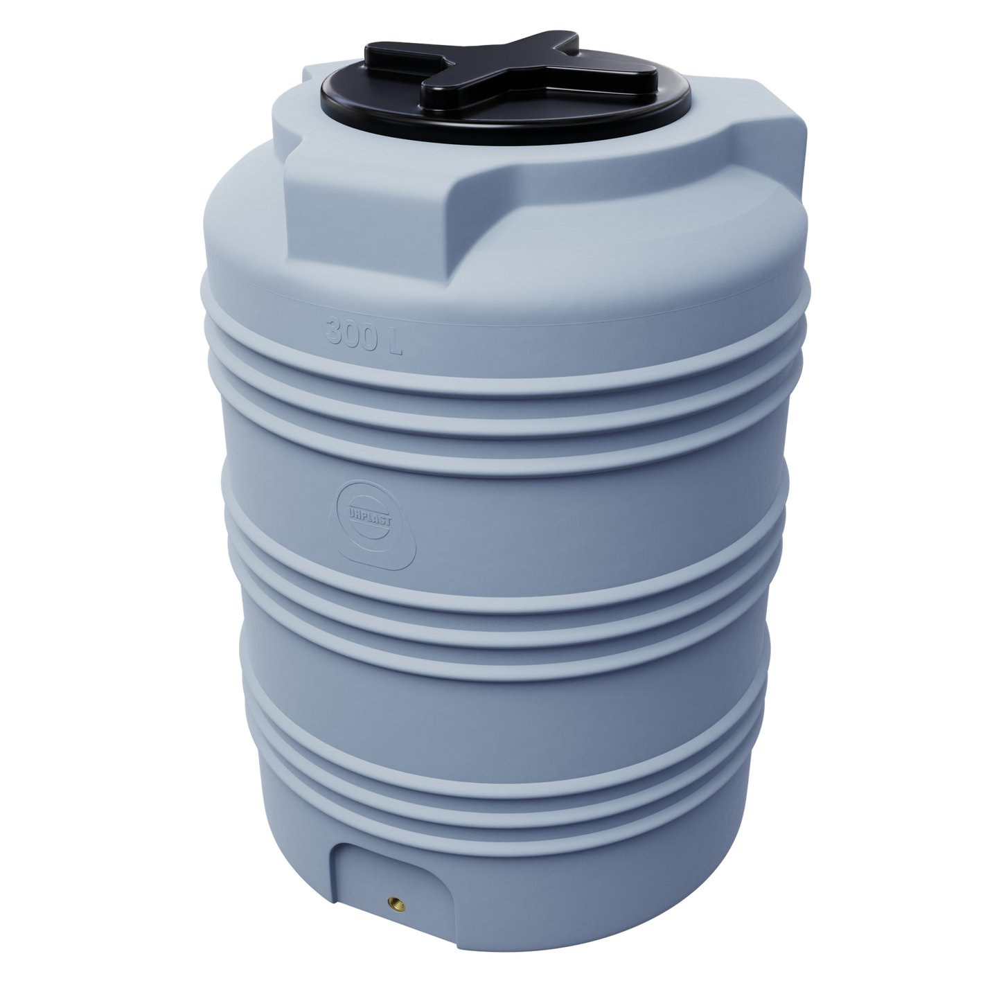 300 liter cylinderformet vandtank med udgang ø67 x H97cm