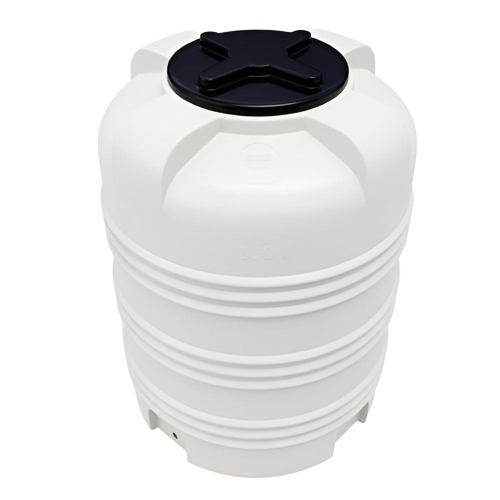 350 liter cylinderformet vandtank med udgang ø75 x H98cm