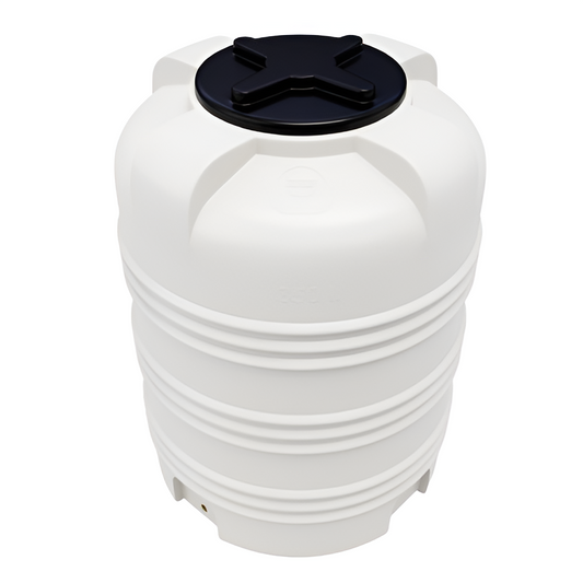 350 liter cylinderformet vandtank med udgang ø75 x H98cm