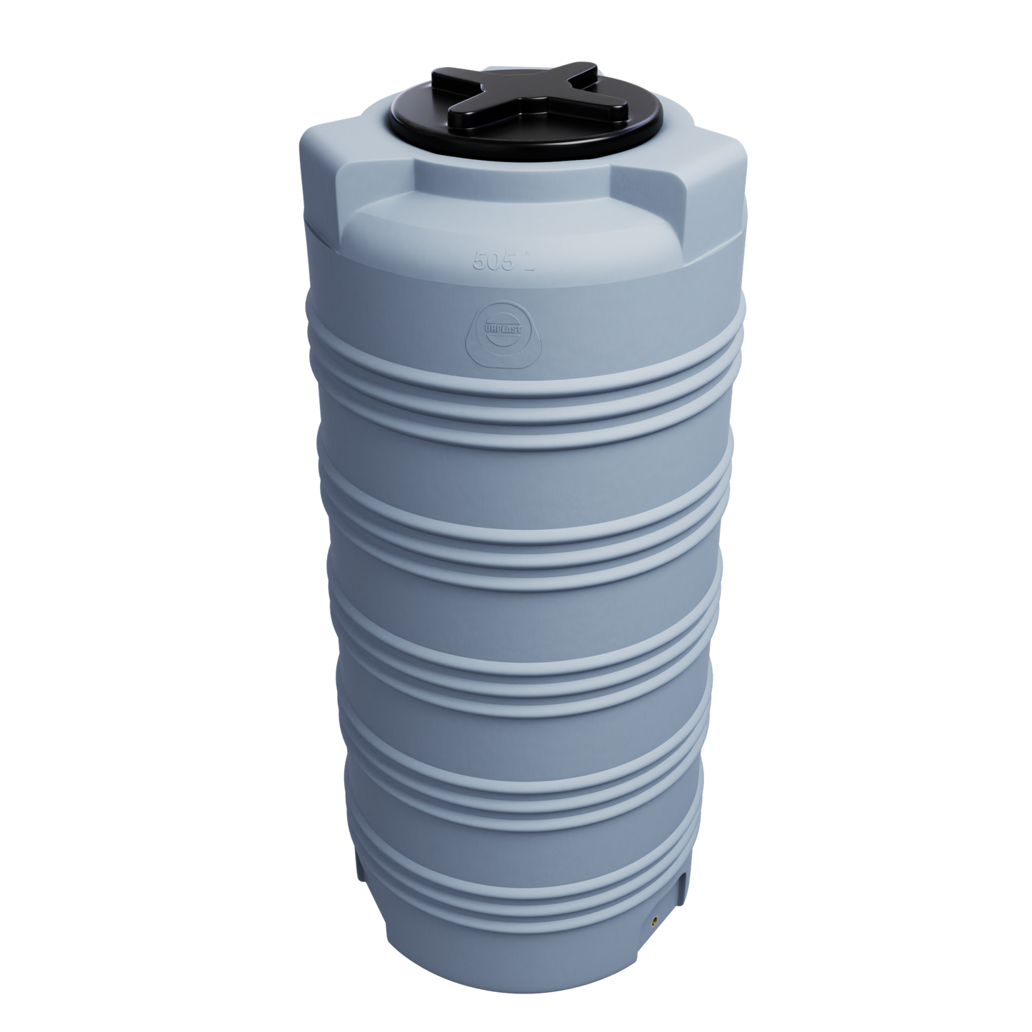 500 liter rund fødevaregodkendt vandtank med udgang ø74 x H144cm