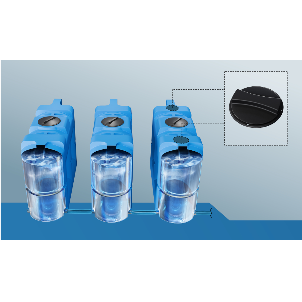 1000 liter rumopdelt lagertank, transporttank, drikkevandstank