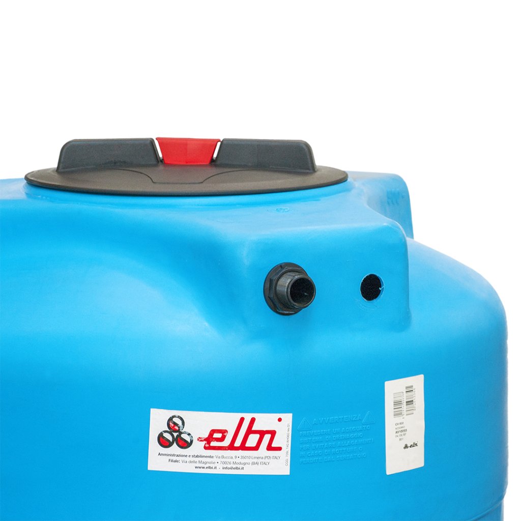 500 liter drikke vandtank til ferskvand levnedsmiddelgodkendt med indløb, udløb til montering af kuglehane og slange.